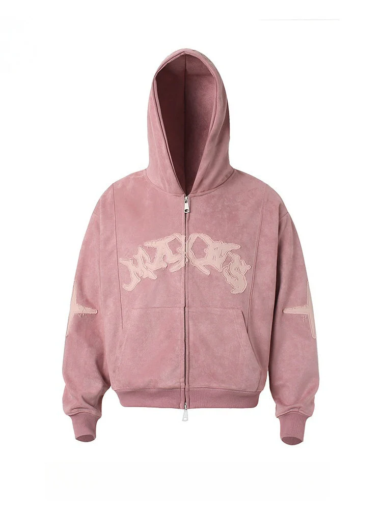 Liber Autumn Neutral wear Patch decoration Letter Jackets - Image 8