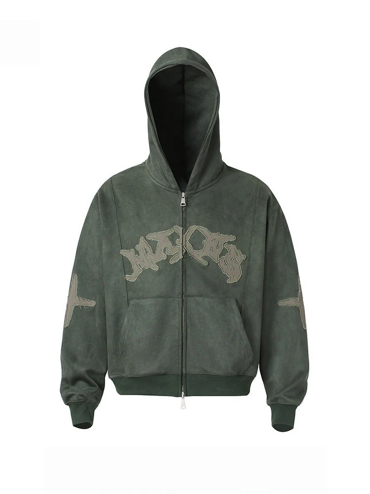 Liber Autumn Neutral wear Patch decoration Letter Jackets - Image 9
