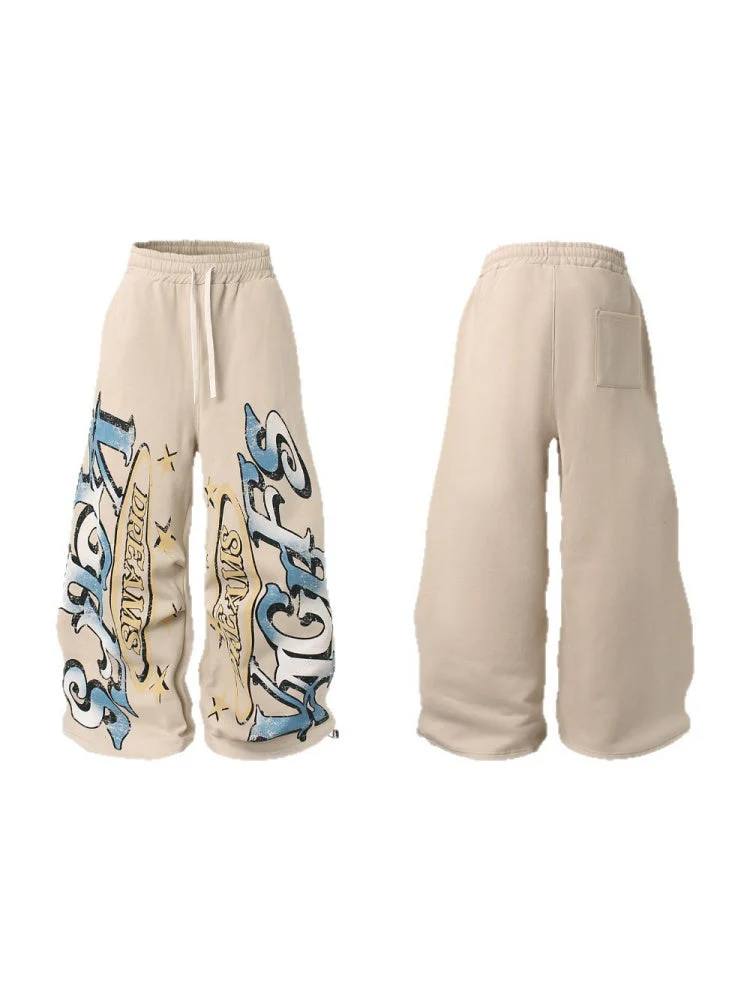 Keep Warm Plush Keep Warm Retro Gradient Print High Pants - Image 2
