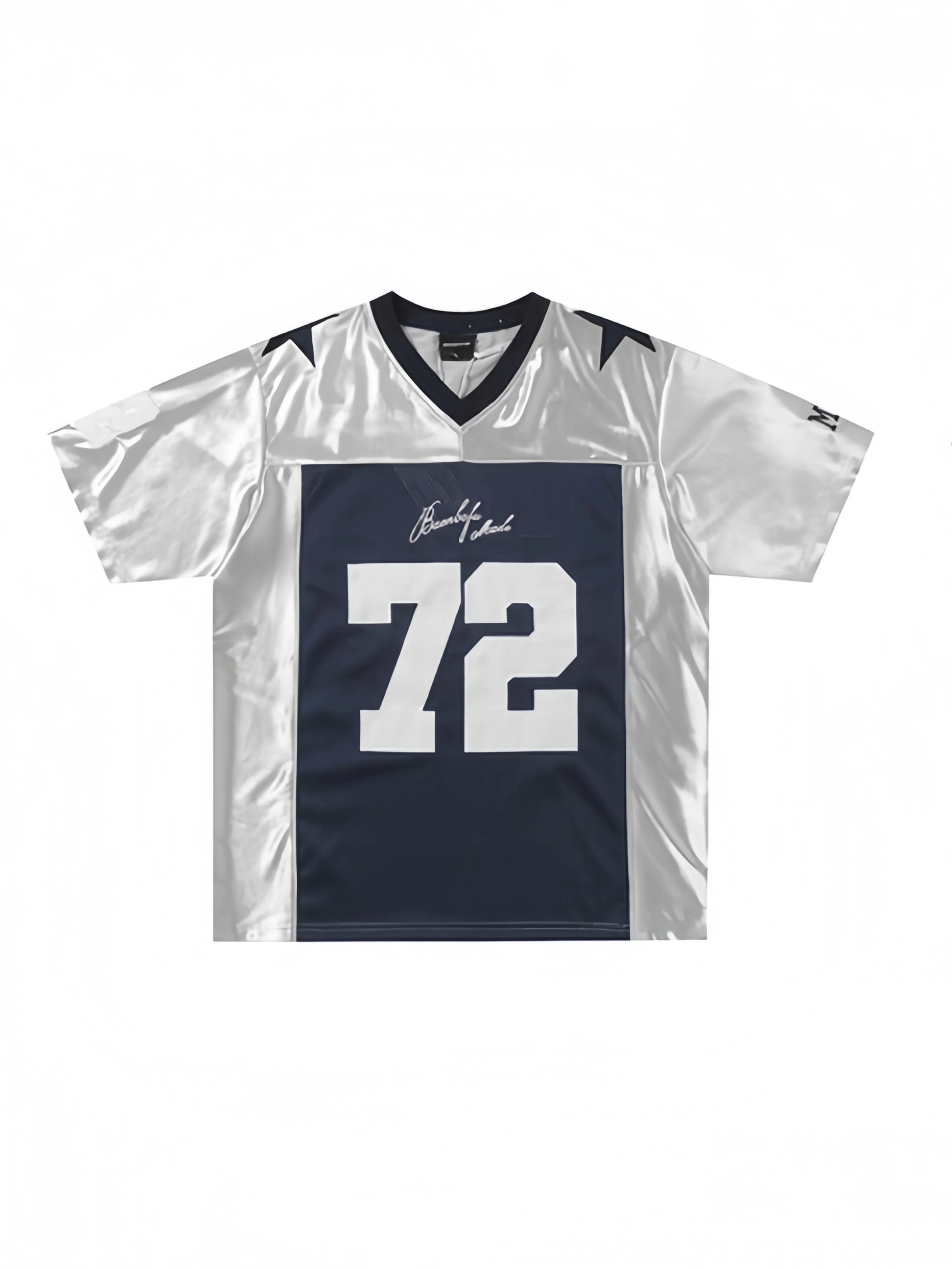 Applique Loose-fit Embroidery Letter T-shirts - Image 2