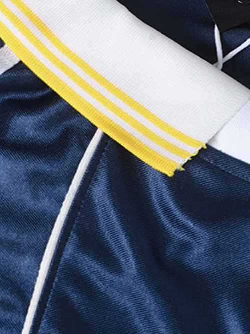 Campus Badge Embroidery Breathable Polo Shirts - Image 5