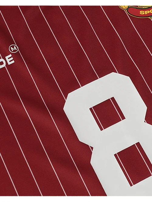 Retro Football Stripes Polo Shirt - Image 4