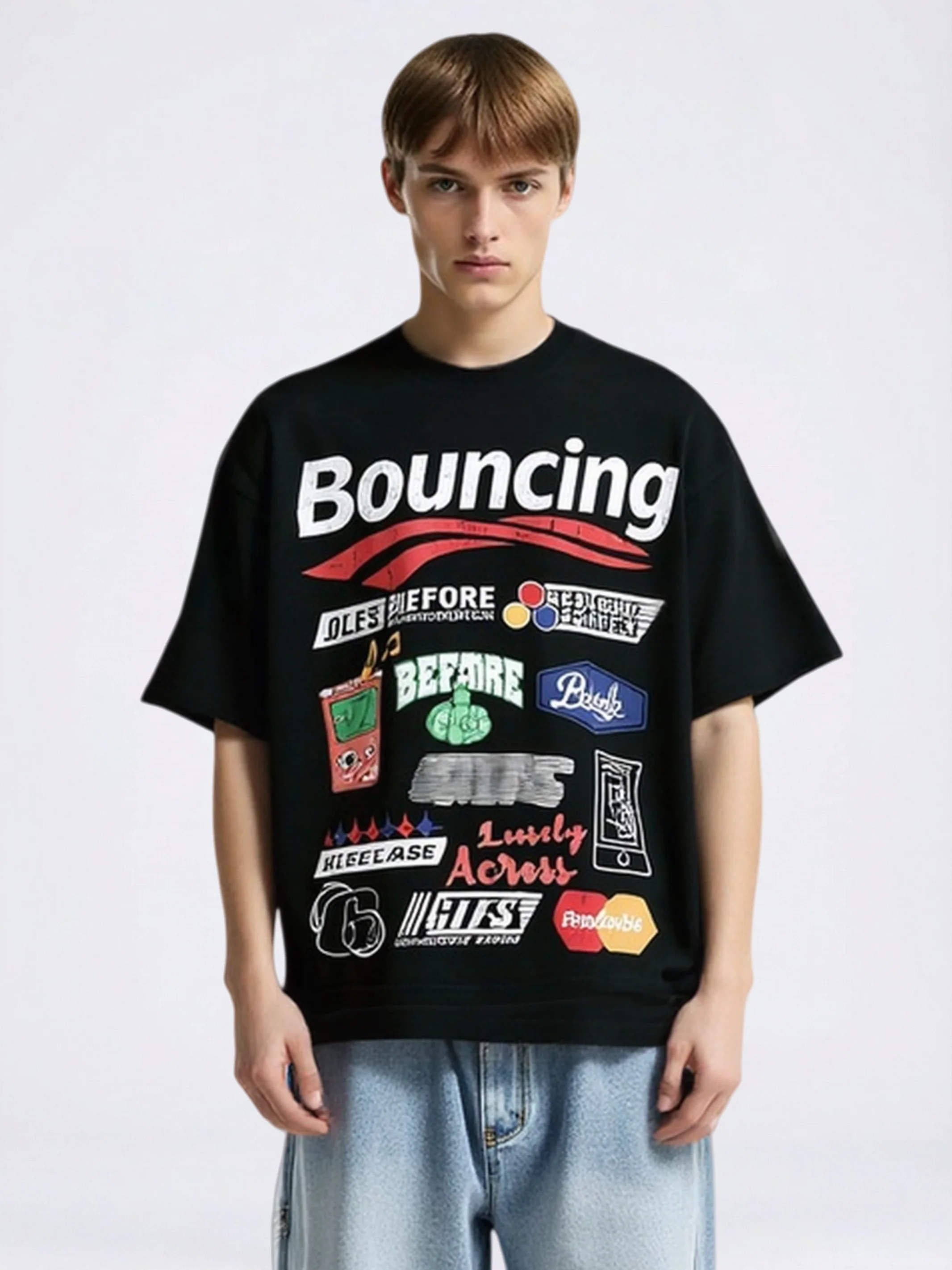 Slogan Locomotive Printed T-shirts - Image 2