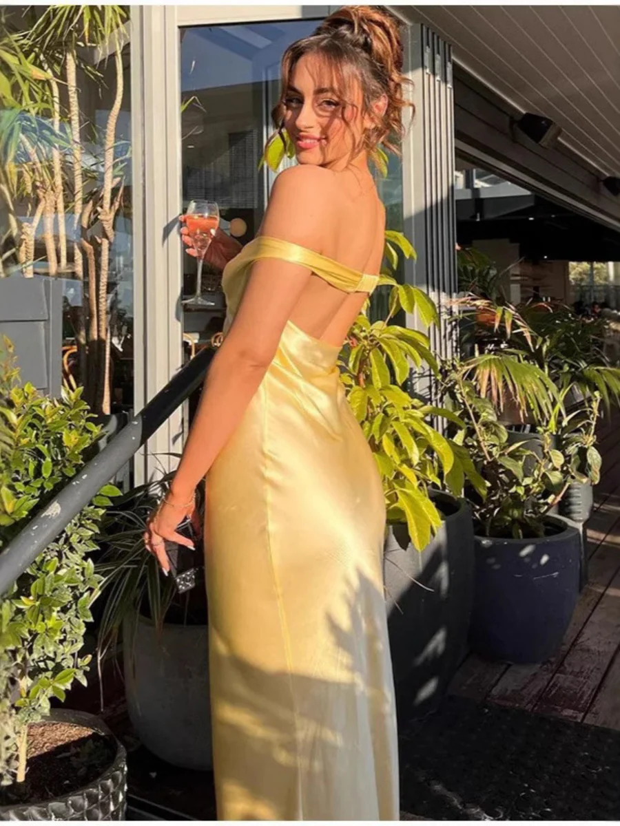 Off-the-shoulder Strapless Backless Long Dress - Image 2