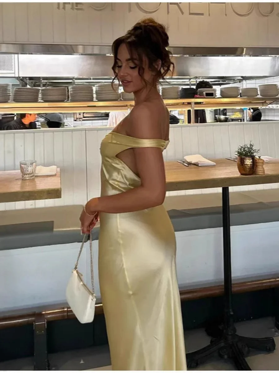 Off-the-shoulder Strapless Backless Long Dress - Image 4