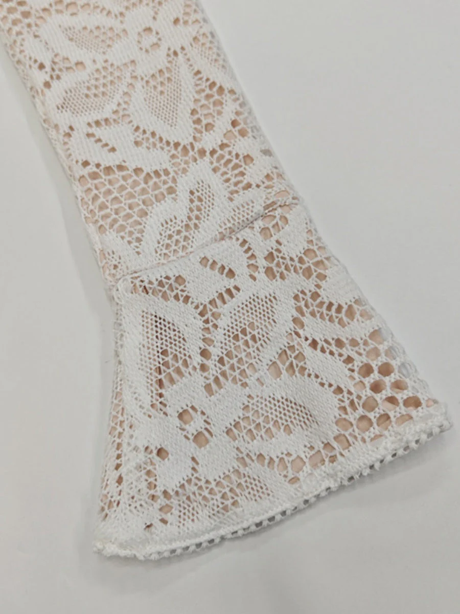 Lace Cutout Bodycon Bell Sleeves Mini&Short Dresses - Image 9