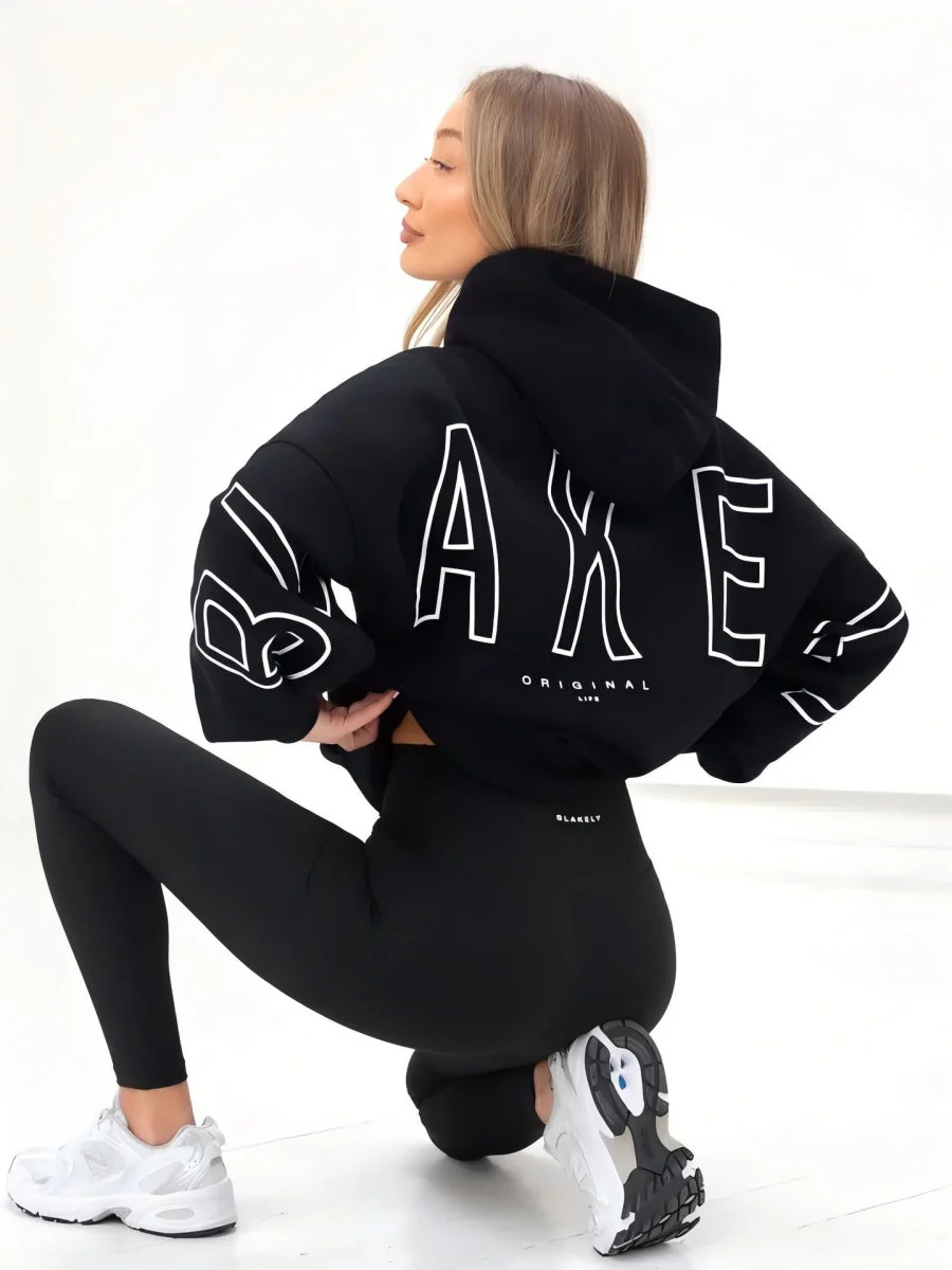 Autumn Women's Letter Hoodie Jackets - Image 2