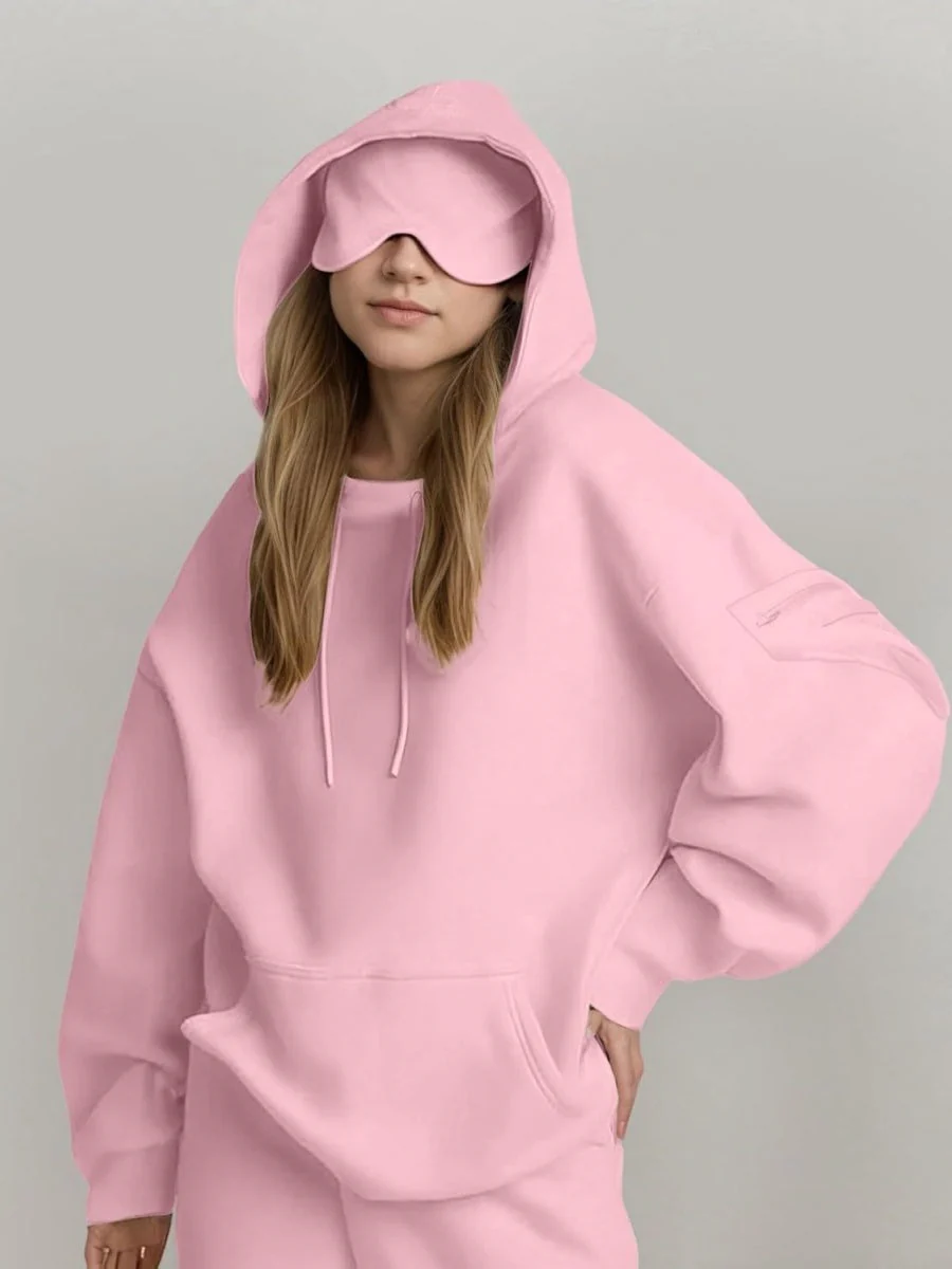 Pocket Solid Color Hoodies - Image 24