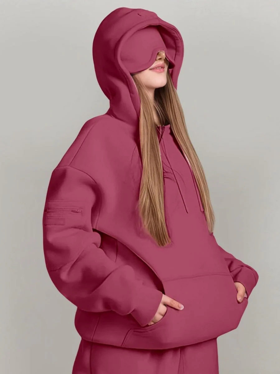 Pocket Solid Color Hoodies - Image 7