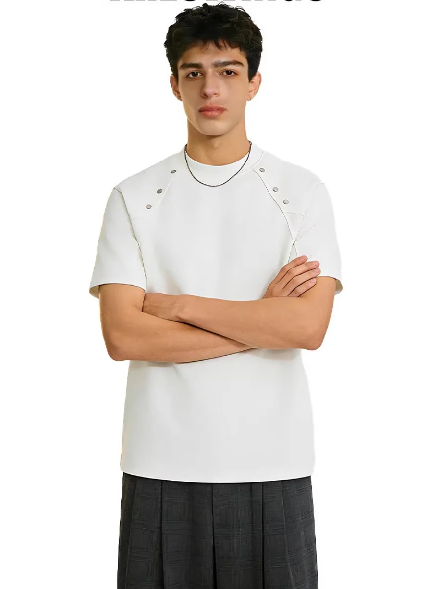 Cleanfit Metal Buckle Solid Color T-shirts - Image 2