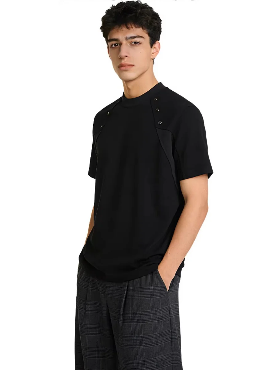 Cleanfit Metal Buckle Solid Color T-shirts - Image 4