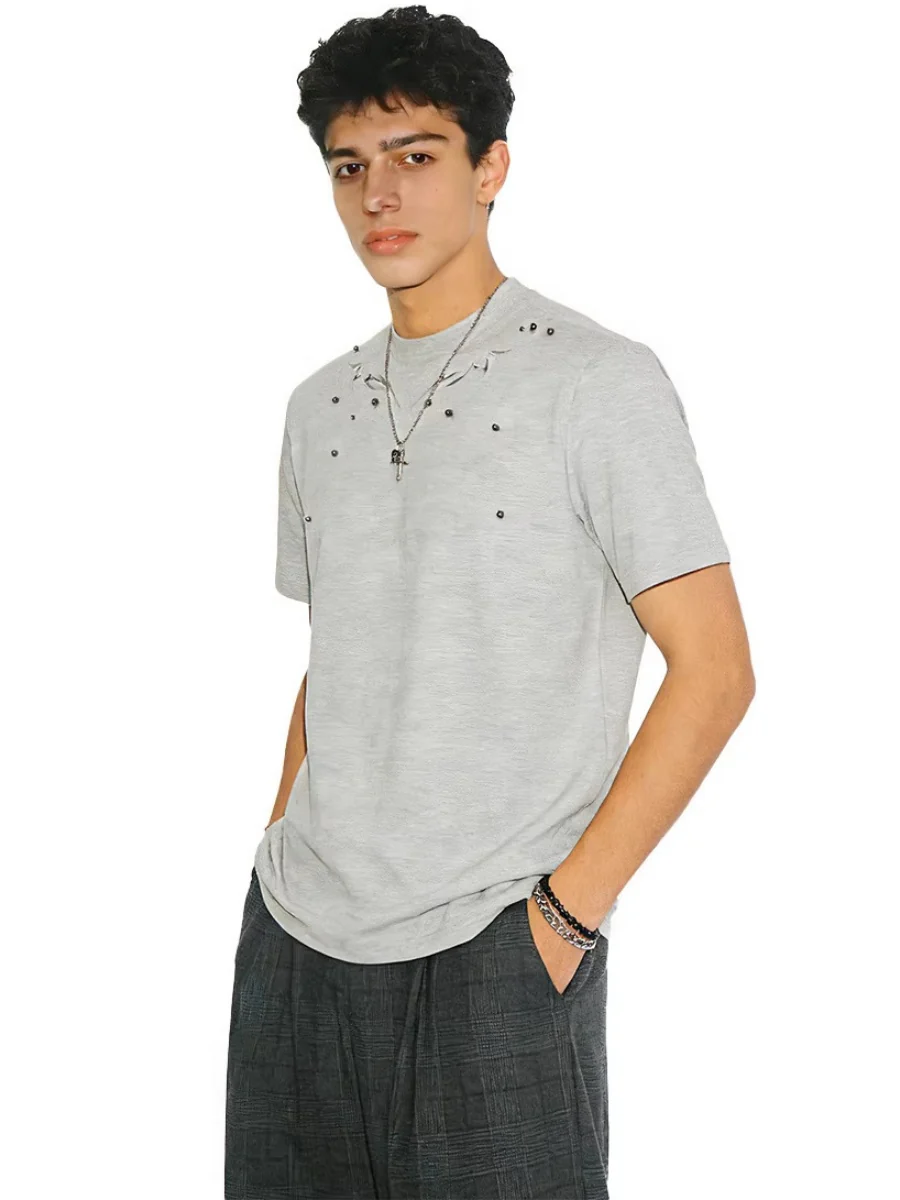 Cleanfit Spine Beading Embroidery T-shirts - Image 3