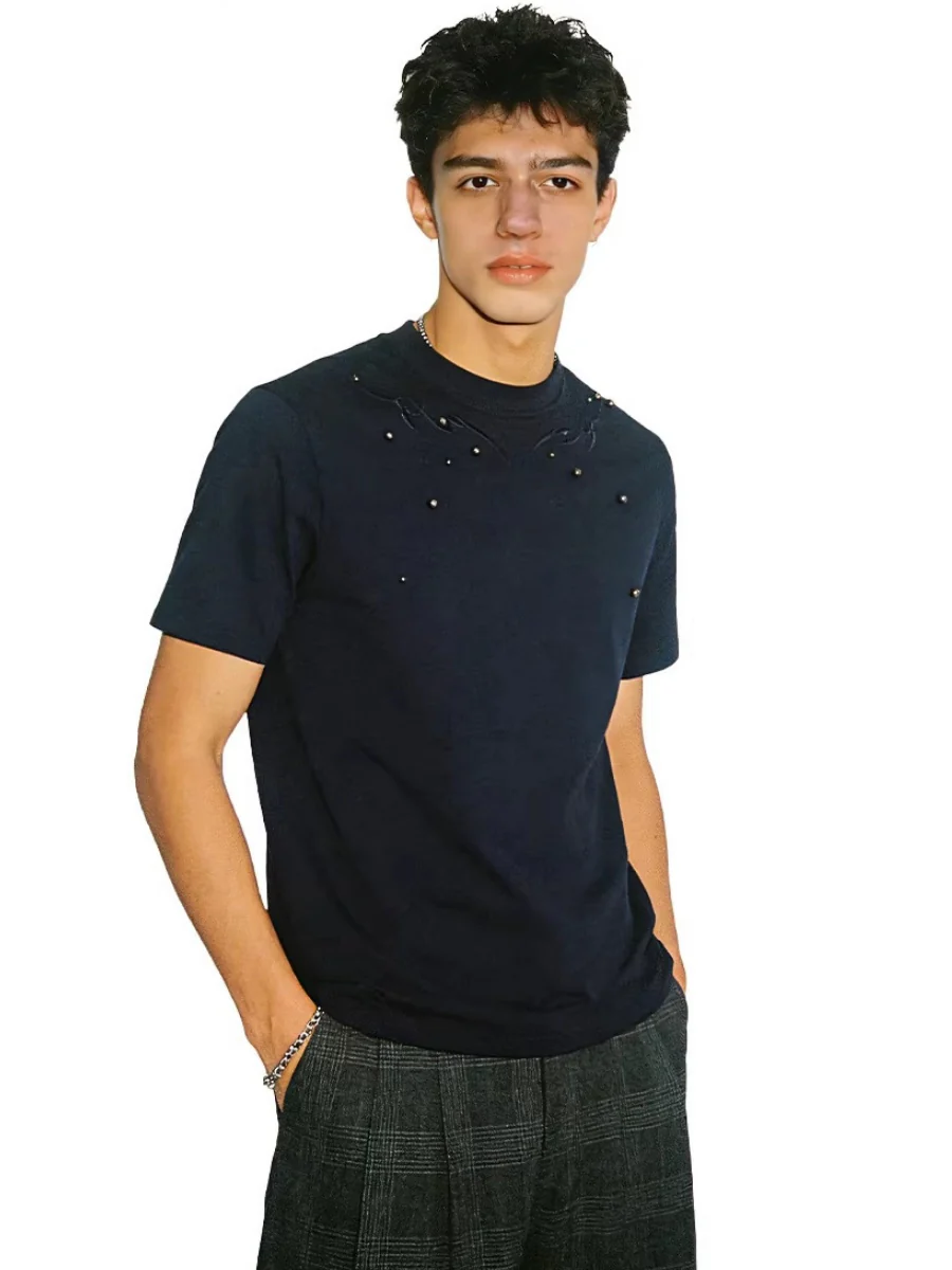 Cleanfit Spine Beading Embroidery T-shirts - Image 4