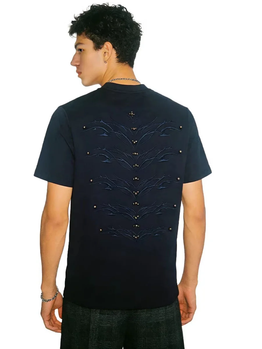 Cleanfit Spine Beading Embroidery T-shirts - Image 6