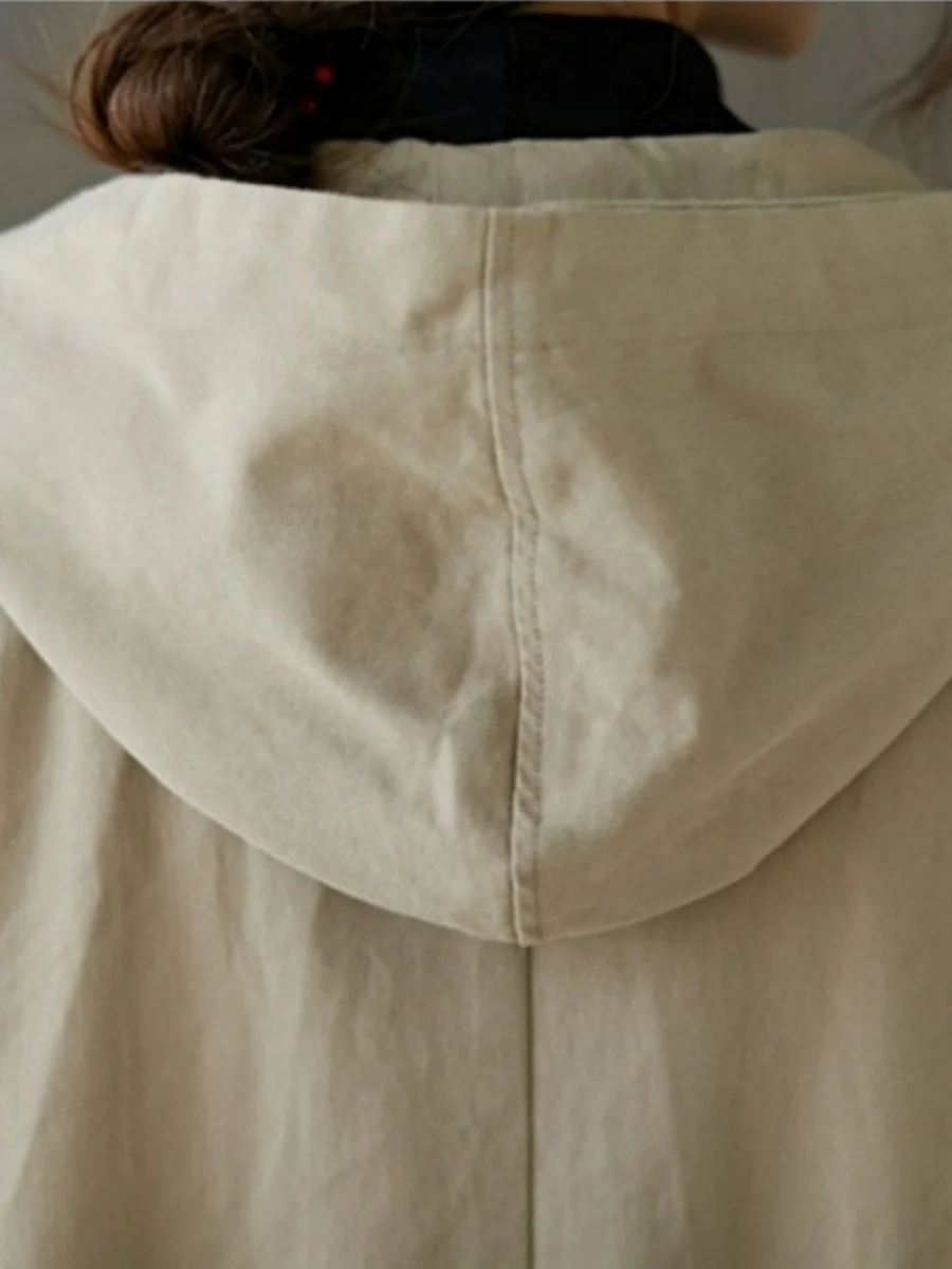 Oversized Hooded Trench Coat - Image 8