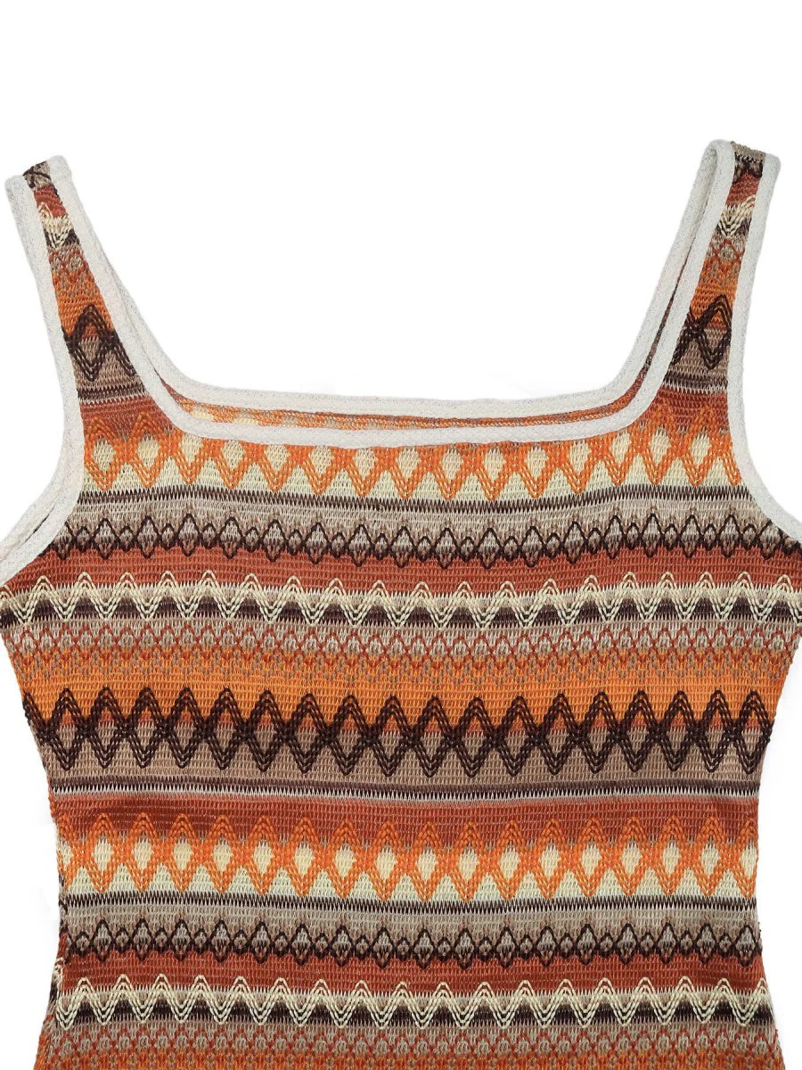 Slit Stripes Maxi Dresses - Image 14