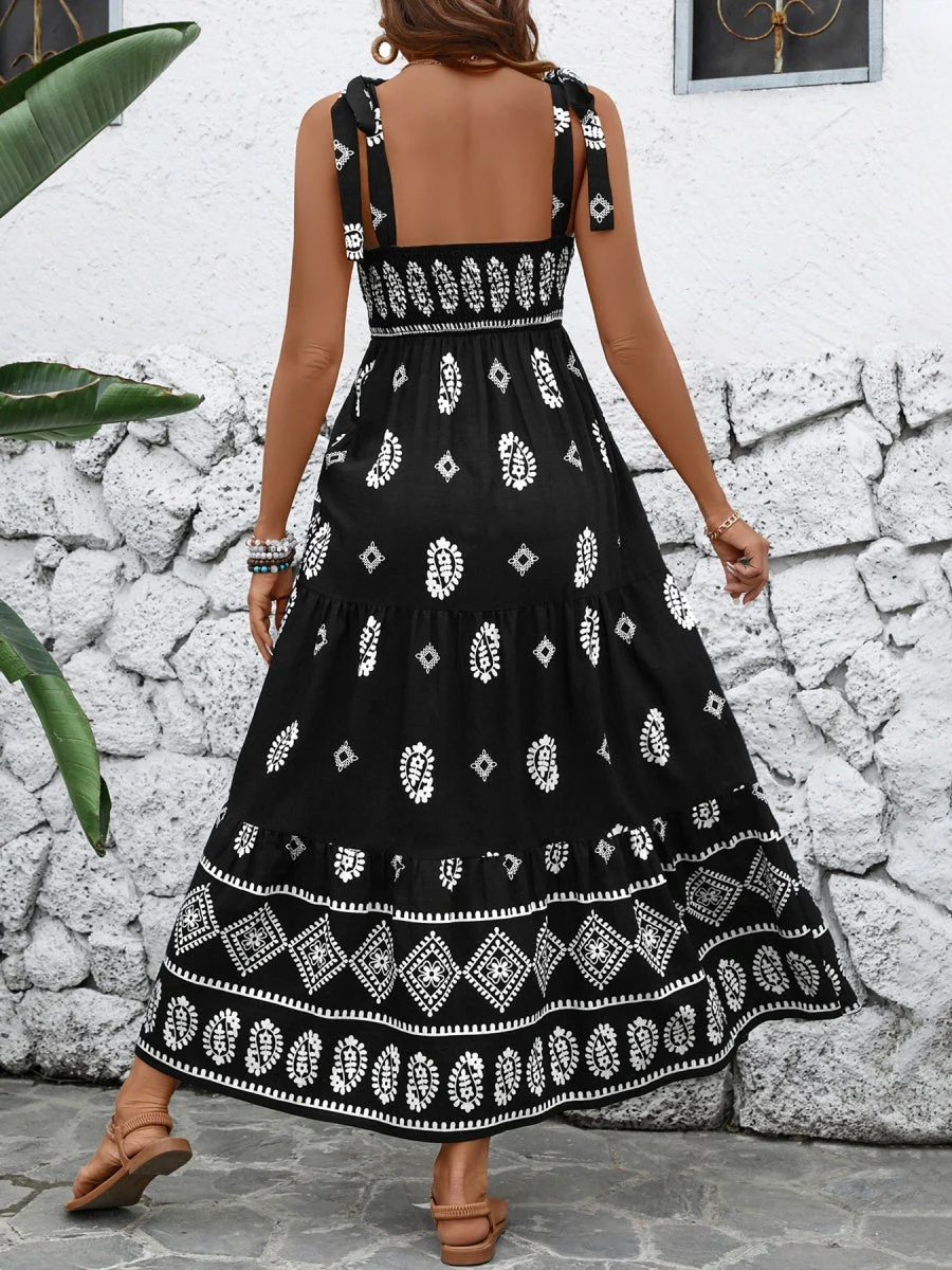 Ruffle Printed Maxi Dresses - Image 6
