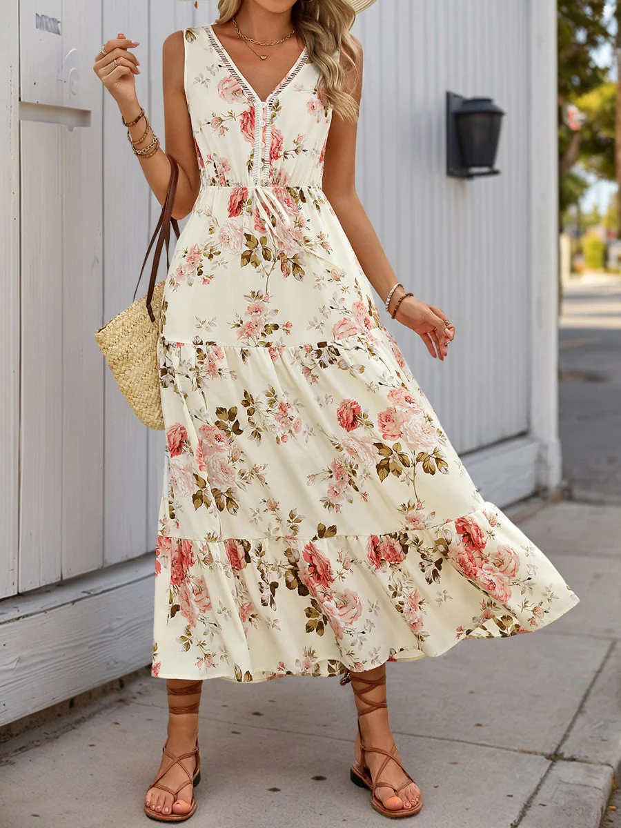 Trim Printed Maxi Dresses - Image 2