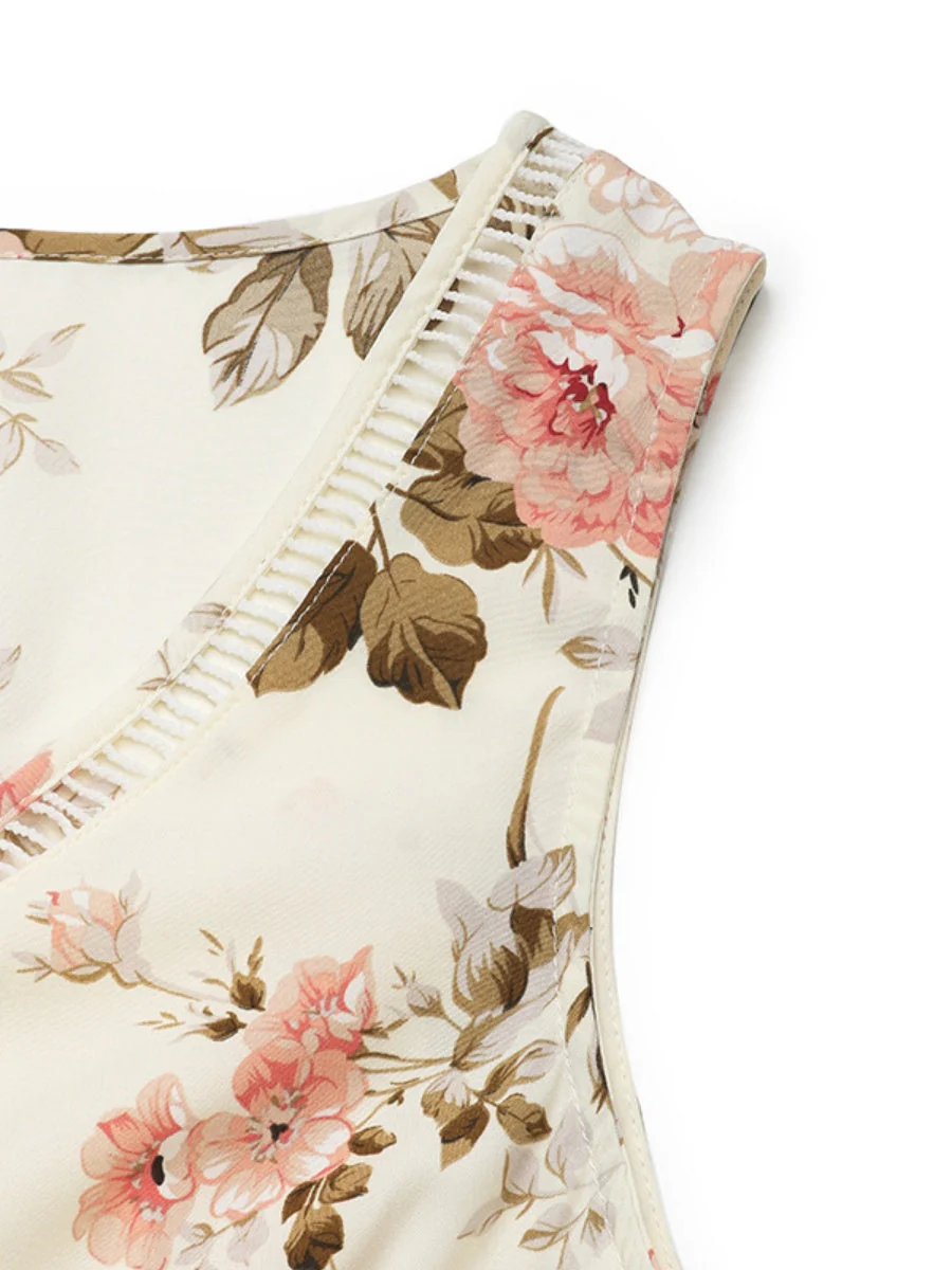 Trim Printed Maxi Dresses - Image 7