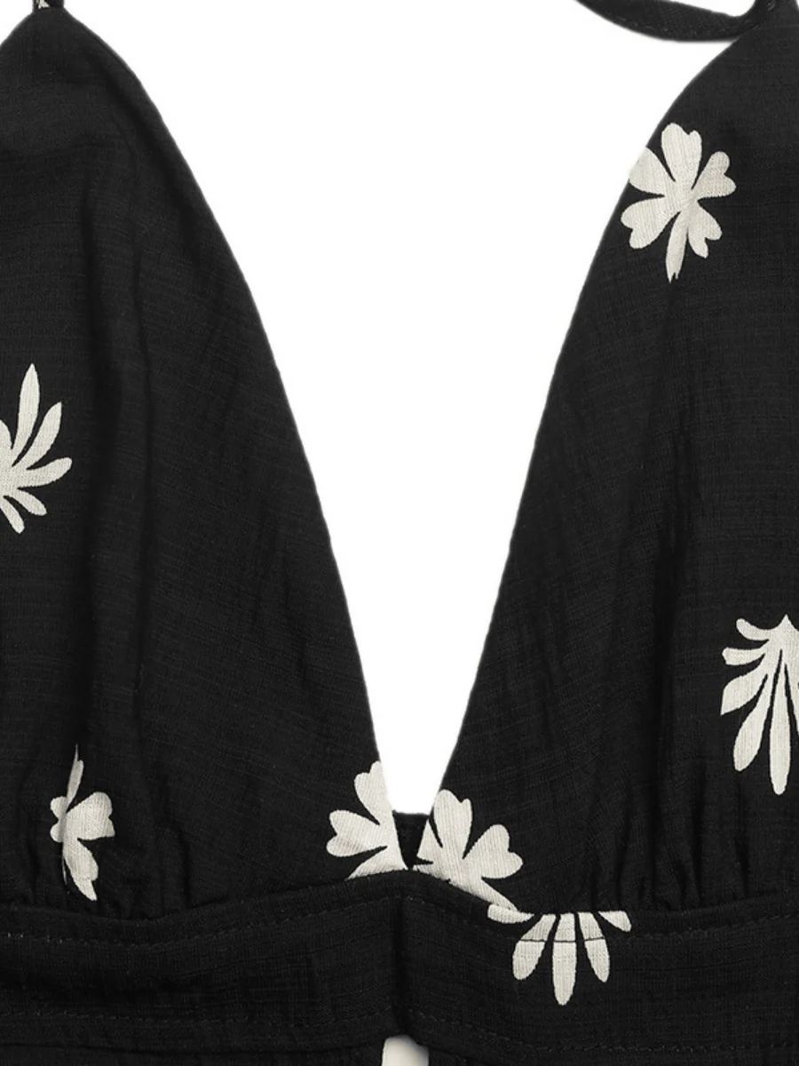 Camisoles Backless Printed Retro Vacation Maxi Dresses - Image 10