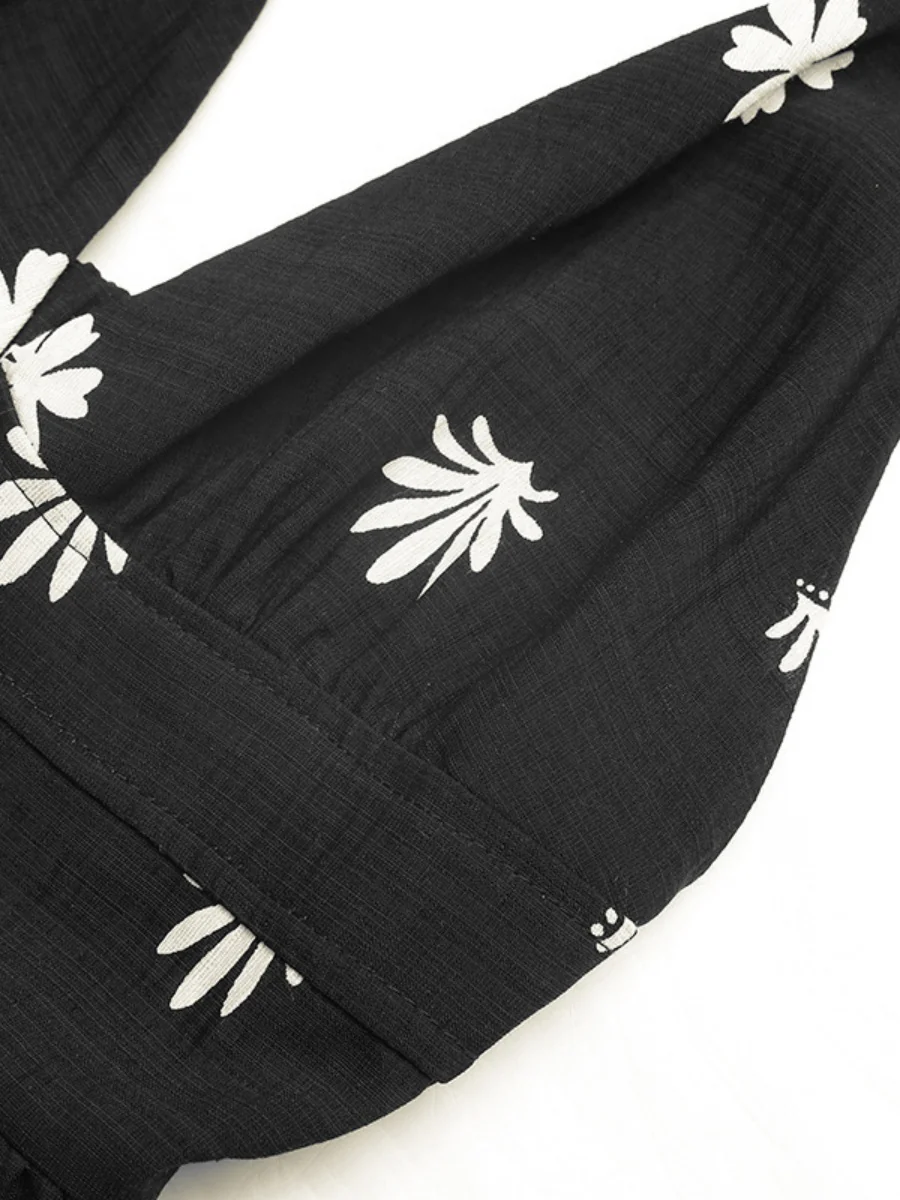 Camisoles Backless Printed Retro Vacation Maxi Dresses - Image 9