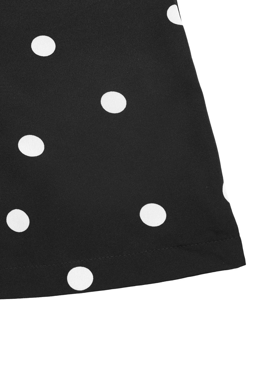Retro Polka Dots High-waisted Wide-leg Pants Vacation Jumpsuits - Image 21