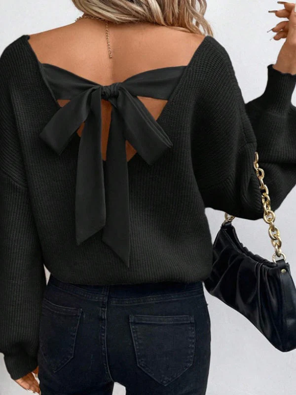 Back bow Knitting Sweaters - Image 12