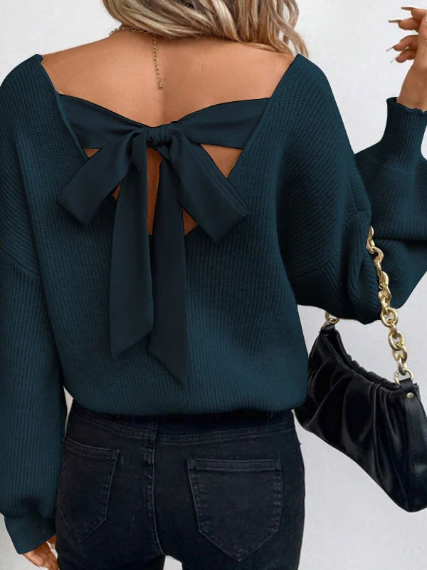 Back bow Knitting Sweaters - Image 18