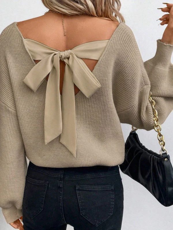 Back bow Knitting Sweaters - Image 8