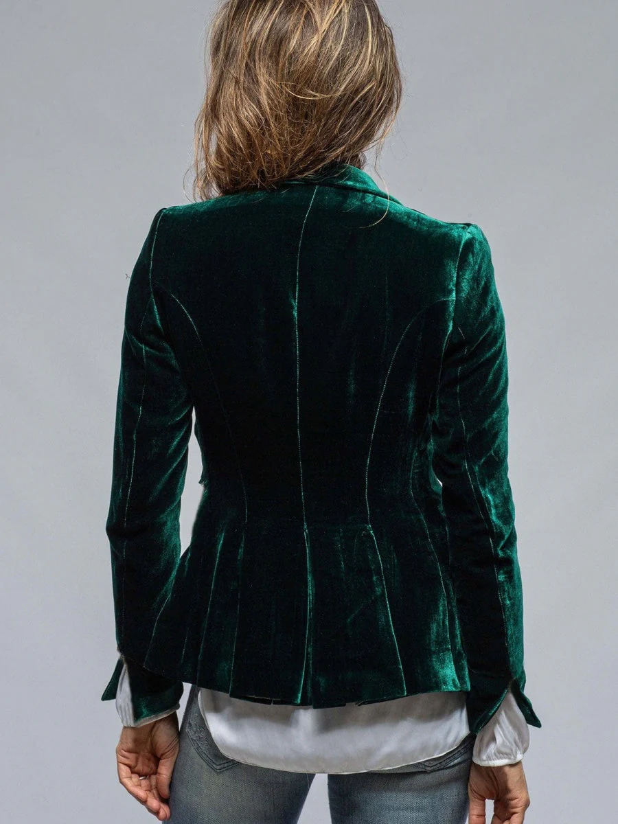 Velvet Blazer-Style Outerwear Top - Image 7