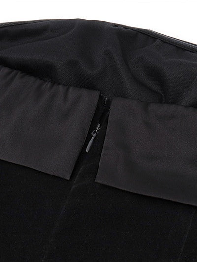 Tube Top Velvet Mini Dresses - Image 13