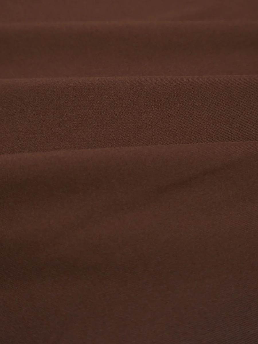 Slim-fit Pleated Solid Color Long Dress - Image 4