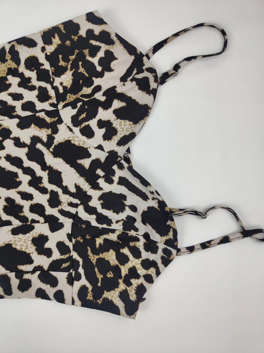 Sexy Leopard Print Halter Maxi Dress - Image 5