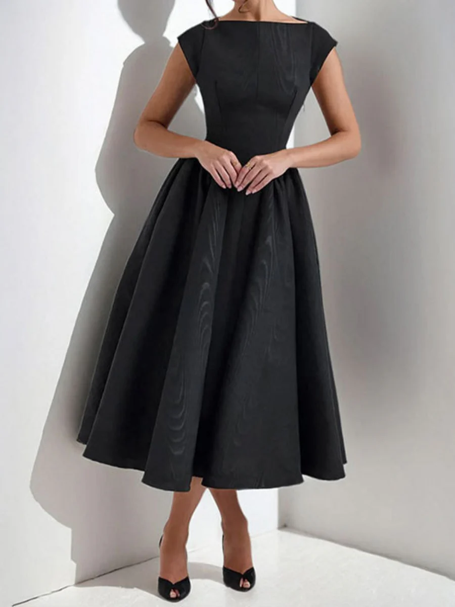 Solid Color Sleeveless Sexy Backless Long Dress - Image 5