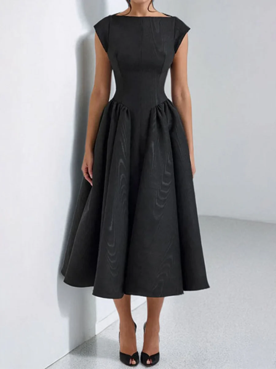 Solid Color Sleeveless Sexy Backless Long Dress - Image 6