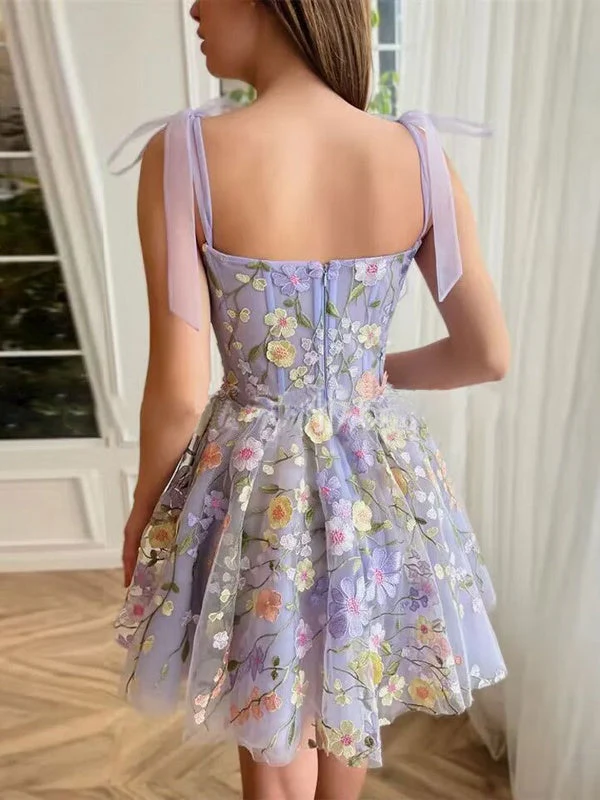 3D Floral Embroidered Bodycon Sexy Suspender Top Mini&Short Dresses - Image 2