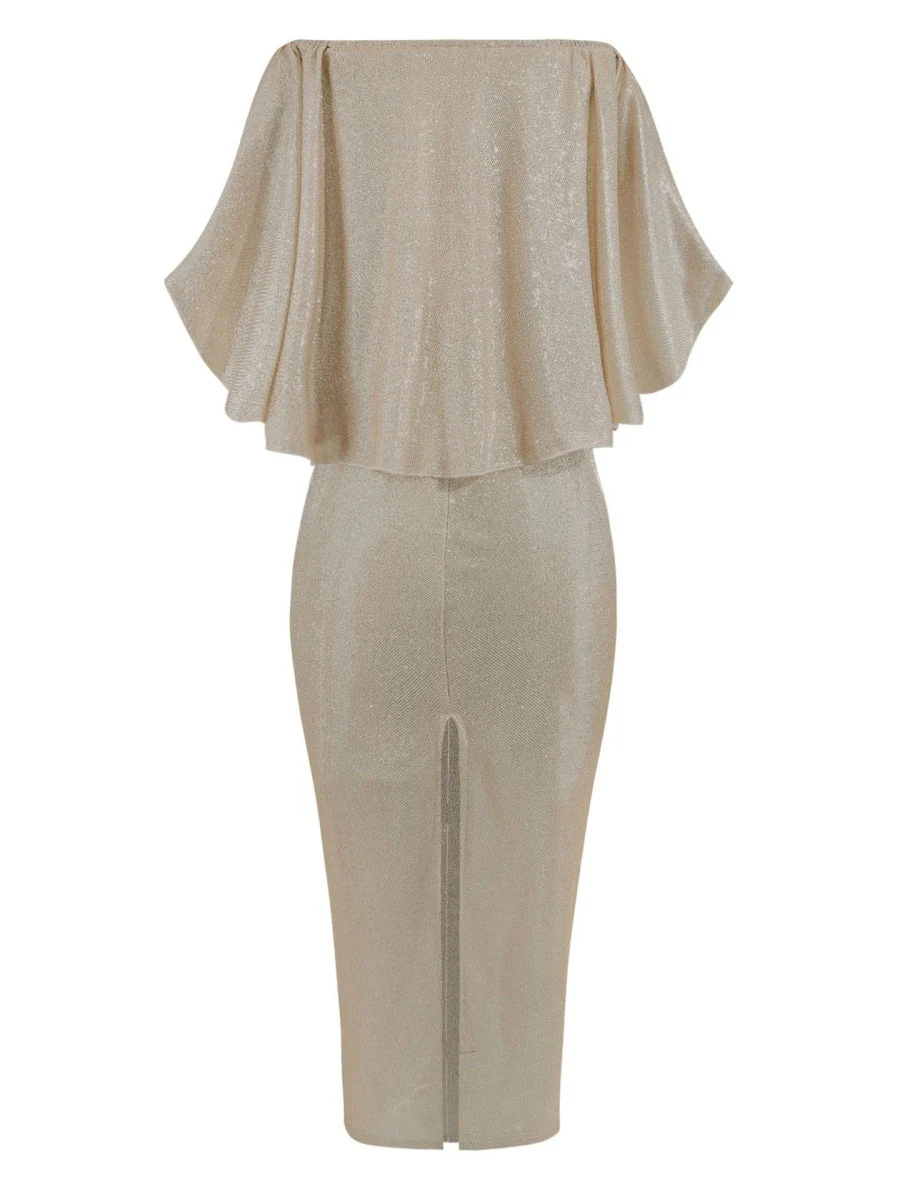 Ruffled One-shoulder Dress Sequins Maxi Dresses - Image 10