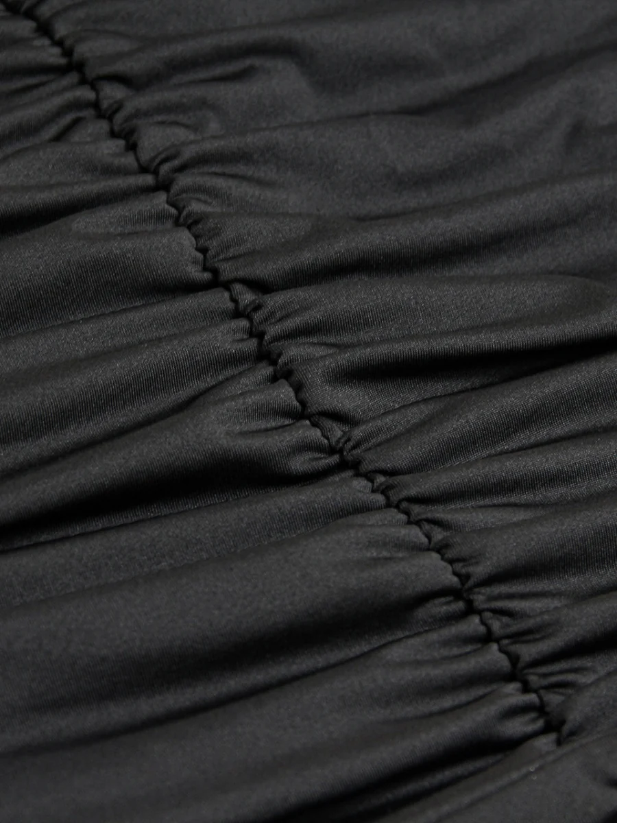 Deep V-neck Pleated Hip-hugging Backless Parties Mini&Short Dresses - Image 29