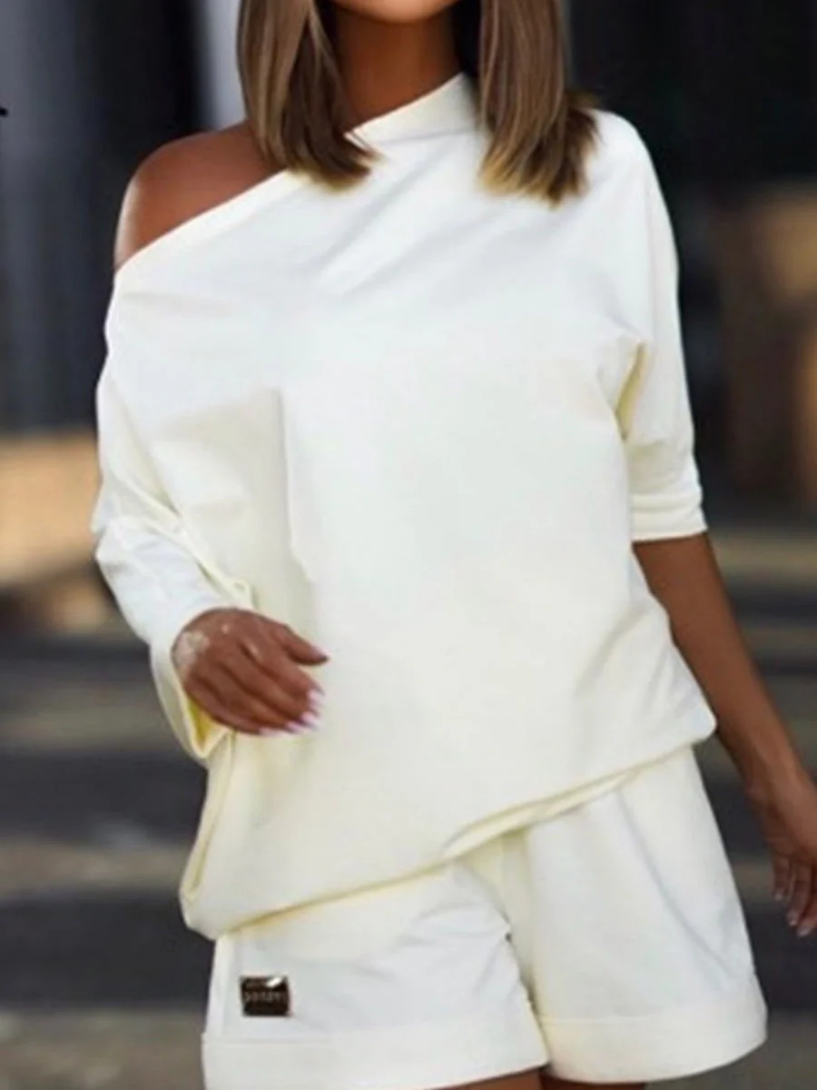 Sweatshirts&Hoodies Set Off-shoulder 2-piece Sets - Image 4