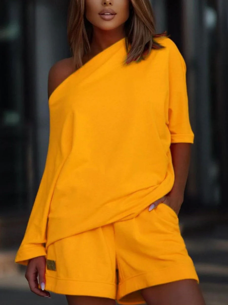 Sweatshirts&Hoodies Set Off-shoulder 2-piece Sets - Image 6