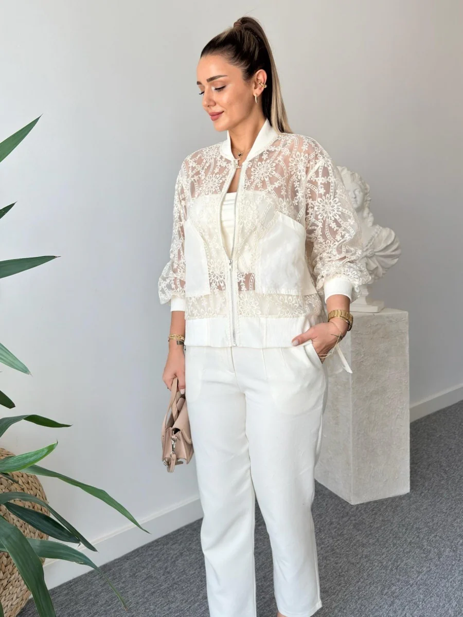 Embroidery Lace Cardigan Coat Jackets