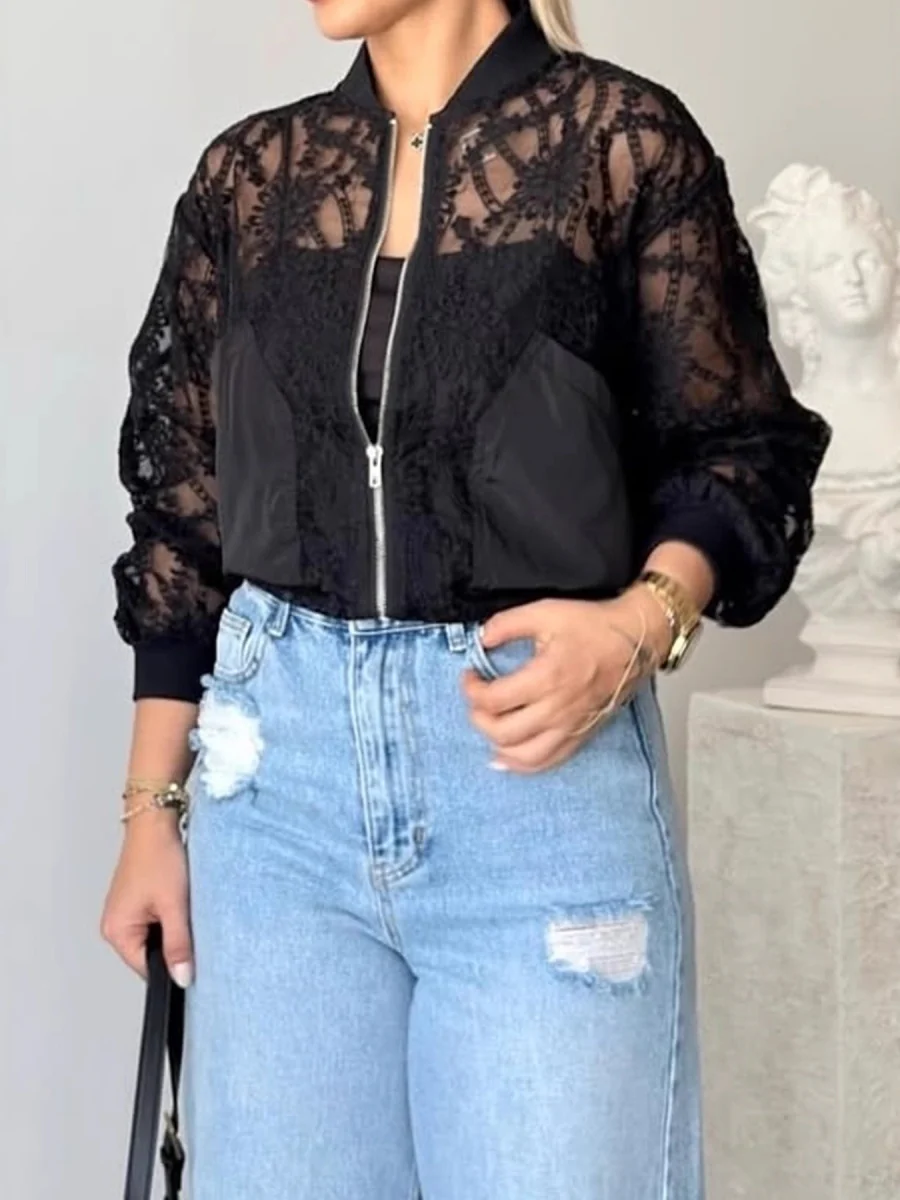 Embroidery Lace Cardigan Coat Jackets - Image 6