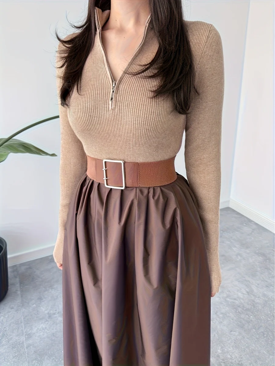 V-neck Big Swing Long Sleeve Parties Maxi Dresses - Image 8