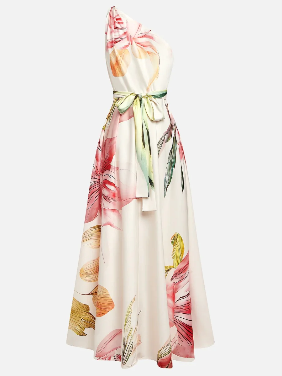 All-over Print Halter Waist Parties Vacation Maxi Dresses - Image 6