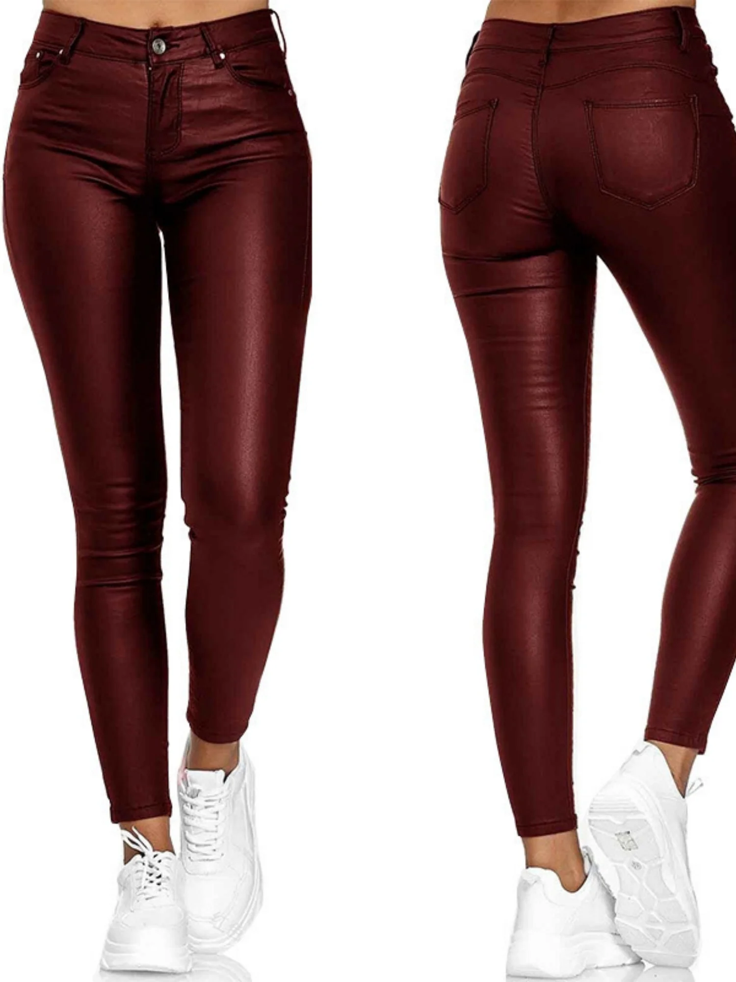 PU Leather Zipper Pants - Image 5
