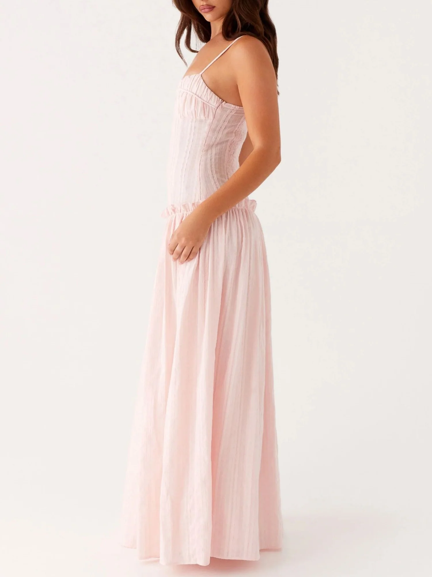 Ruffled Edges Camisoles Sweet Maxi Dresses - Image 7