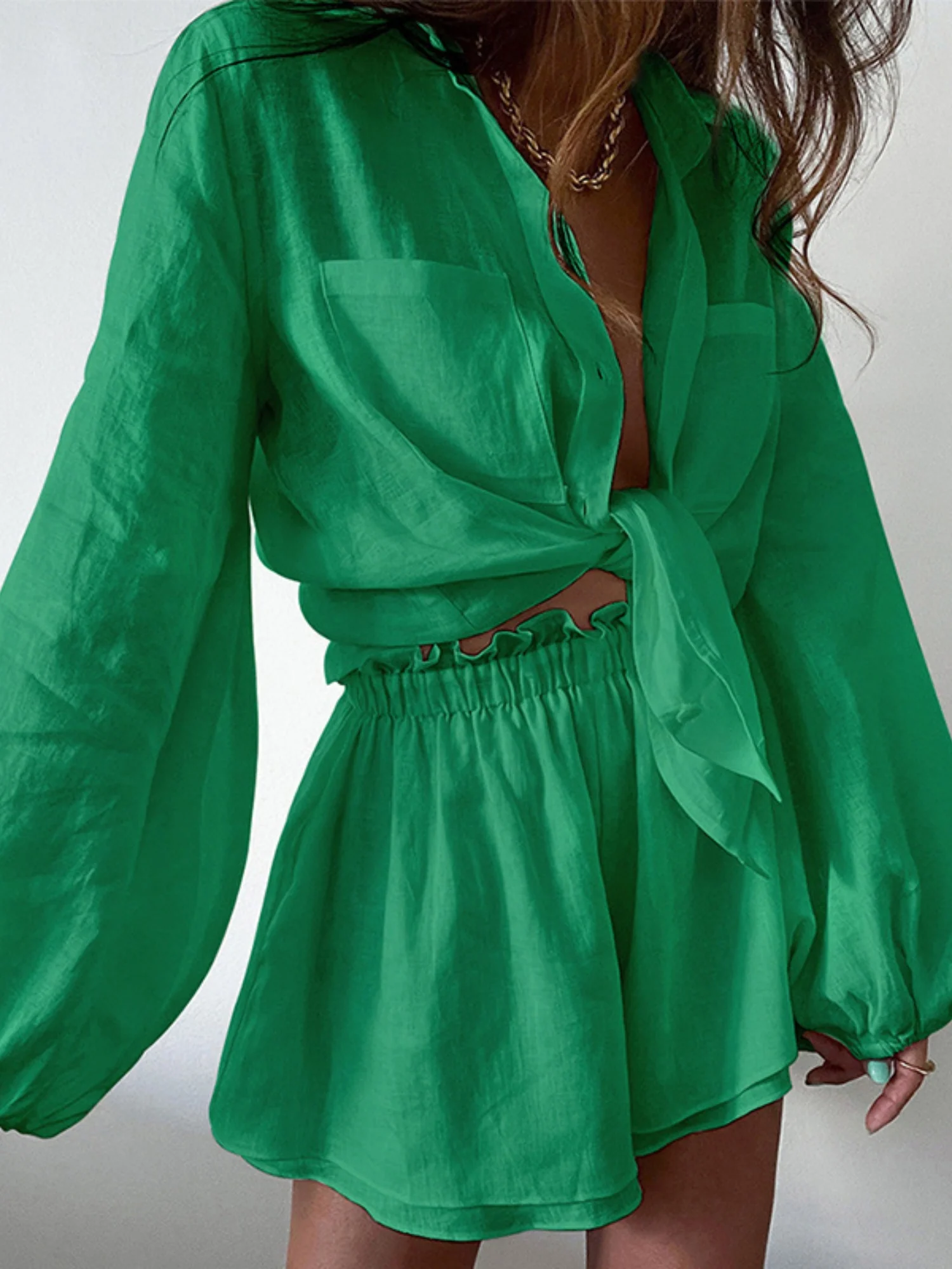 Ruffle Shorts And Shirt 2-piece Sets - Image 3