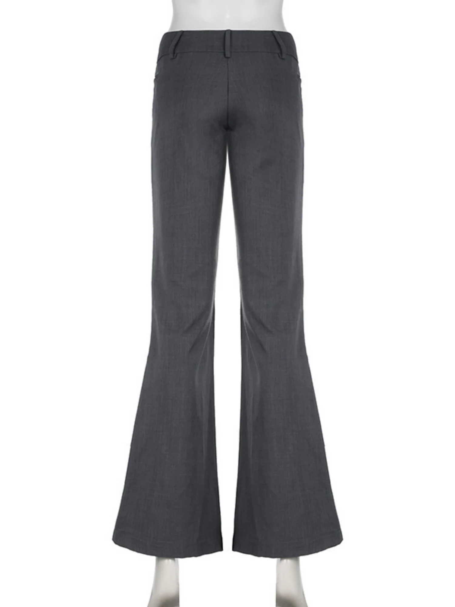 Y2K Pleated Low-rise Slightly Flared Hips Pants - Image 4