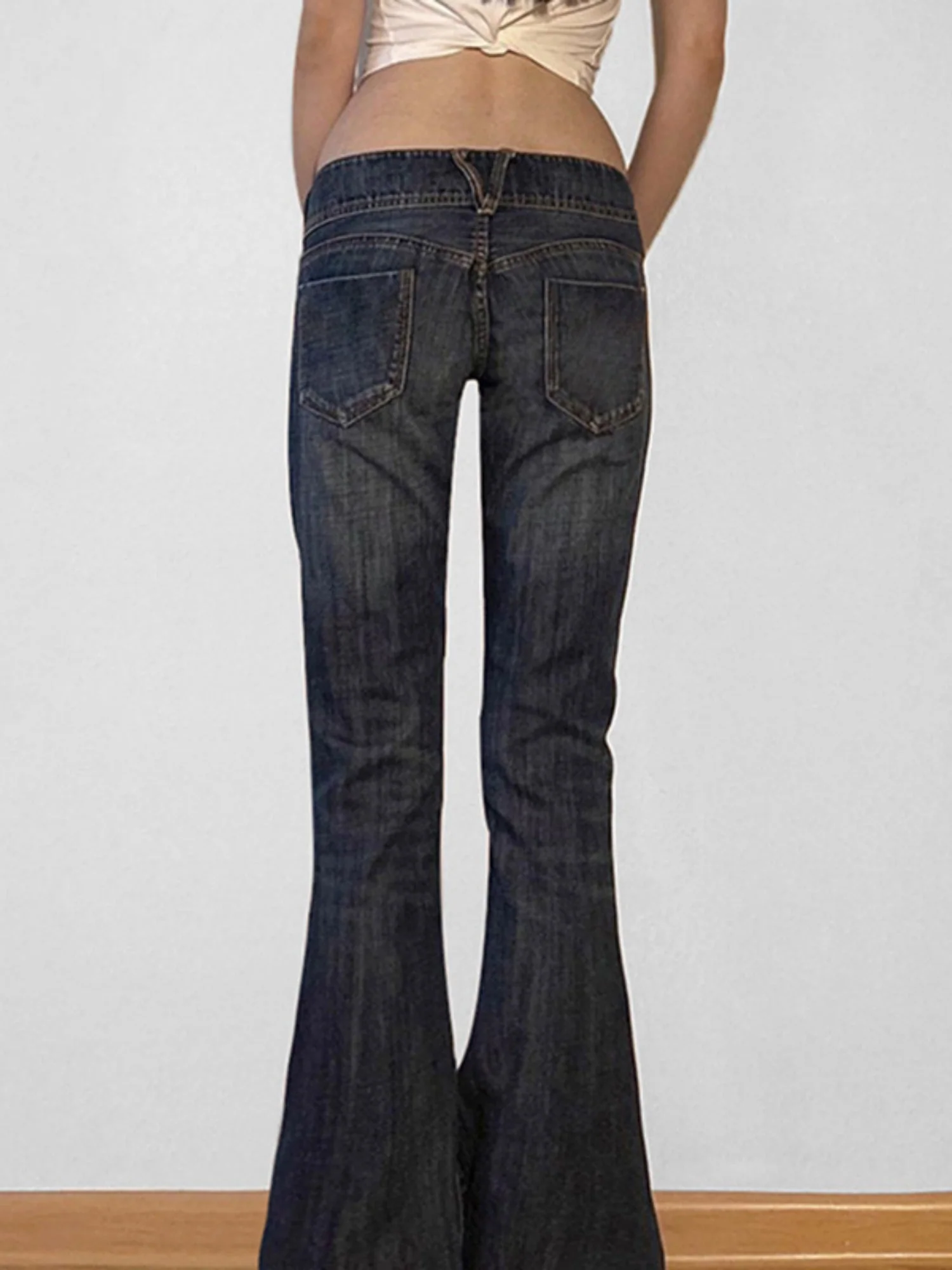 Low-rise Wash Water Bell-bottoms Jeans - Image 4