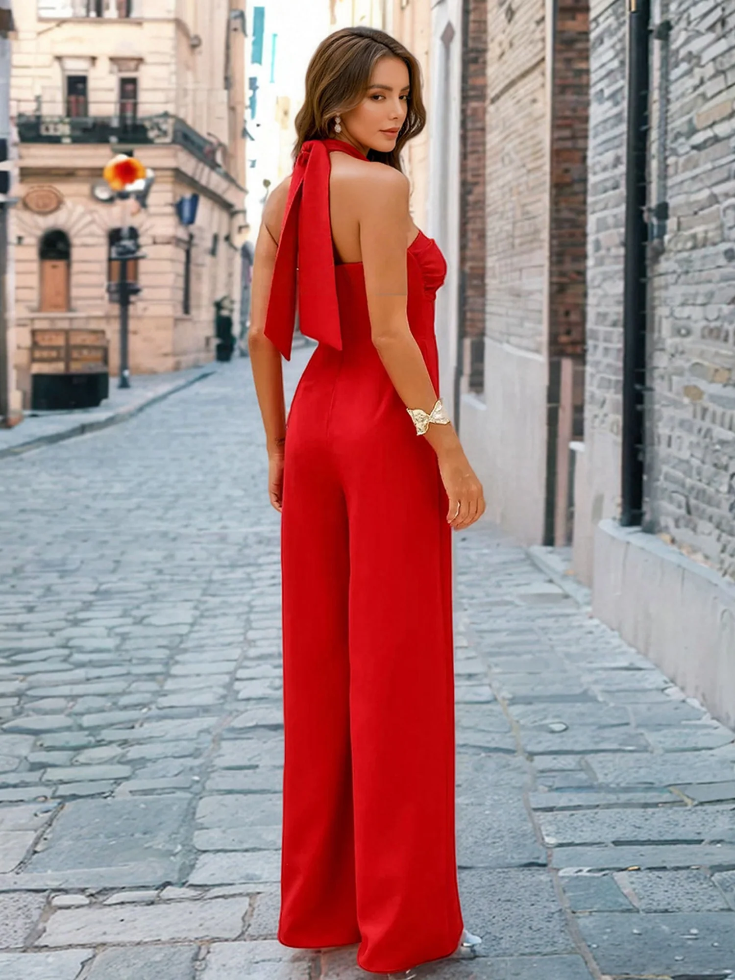 Hollow Out Neck Strap Jumpsuits - Image 5